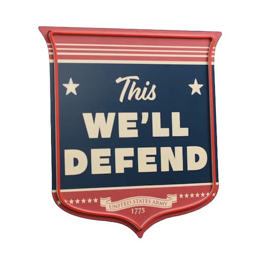 American Art Decor 16" x 16" This We'll Defend Army LED Wall Décor Sign